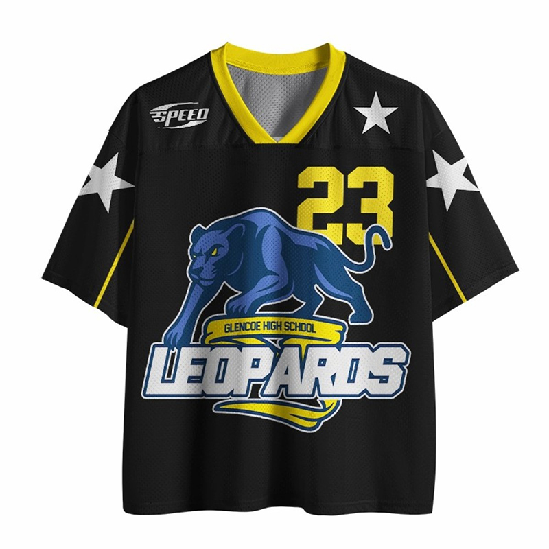 Personalized Number And School Name Leopards Teacher Mesh Jersey
