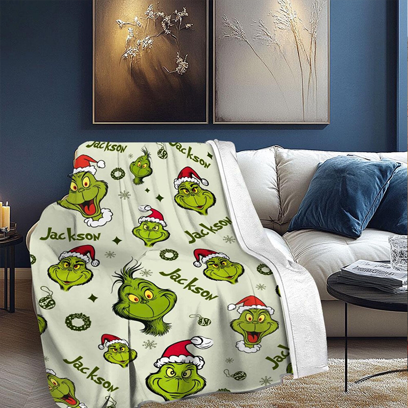 Personalized Name Mean Guy Christmas Teacher Blanket