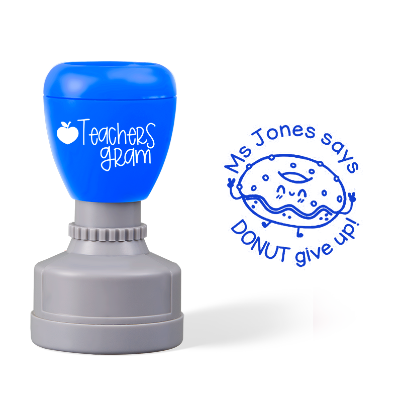 Personalized Donut Give Up Teacher Stamp