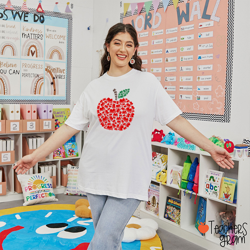 Books Apple Teacher T-Shirt