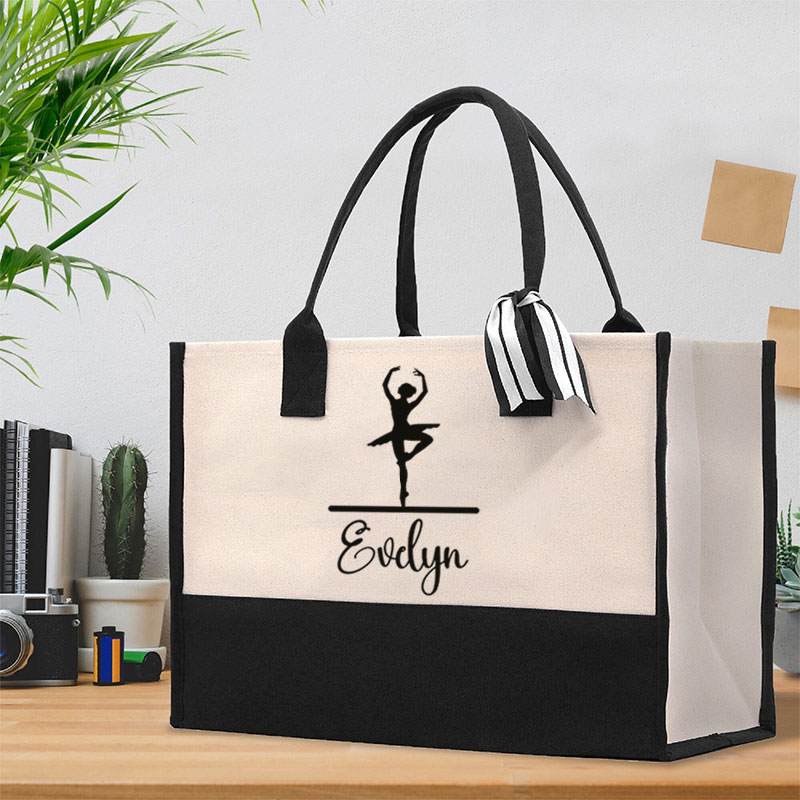 Personalized Ballet Dance Teacher Cotton Tote Bag