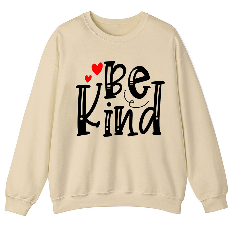 Be Kind Red Heart Teacher Sweatshirt