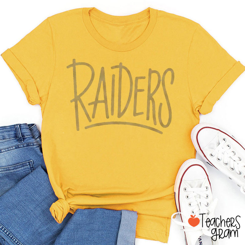 Personalized Mascot Simple Script Teacher T-Shirt