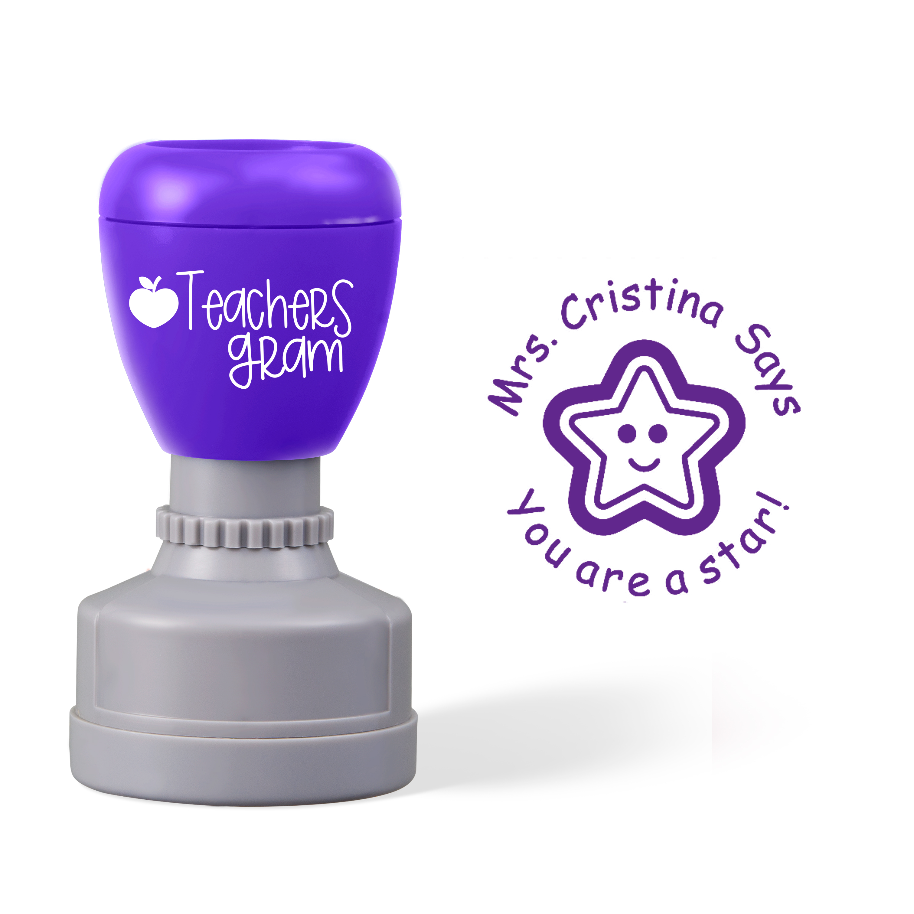 Personalized Name You Are A Star Teacher Stamp