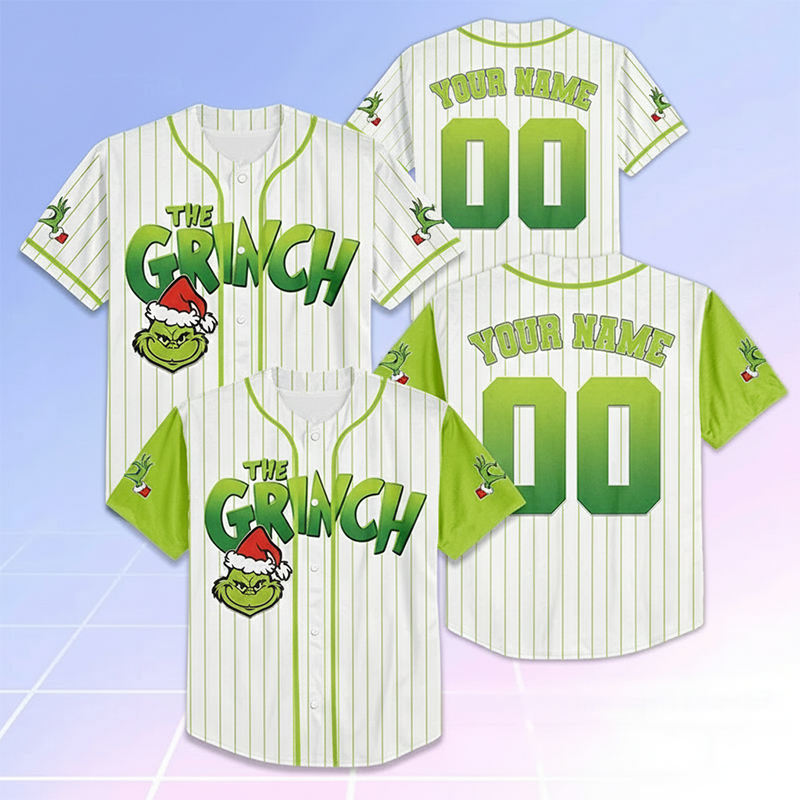 Personalized Name And Number The Green Guy Teacher Baseball Jersey