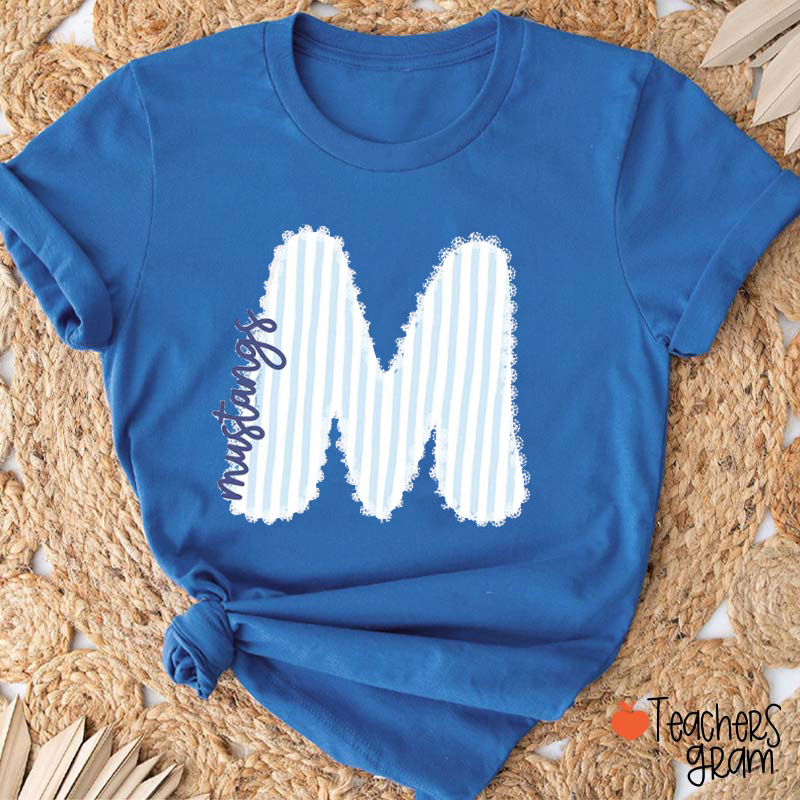 Personalized Mascot Lace School Spirit Teacher T-Shirt