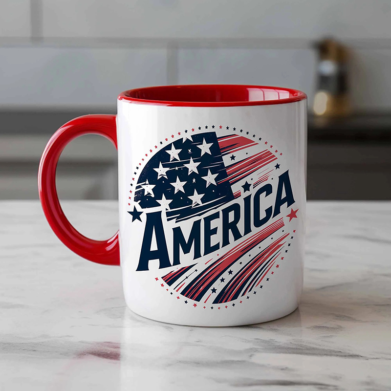 American Flag 4th Of July Teacher Mug