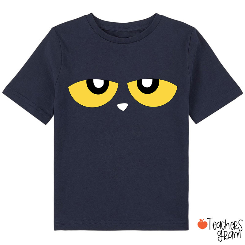 Cute Cartoon Blue Cat Eyes Class T-Shirt