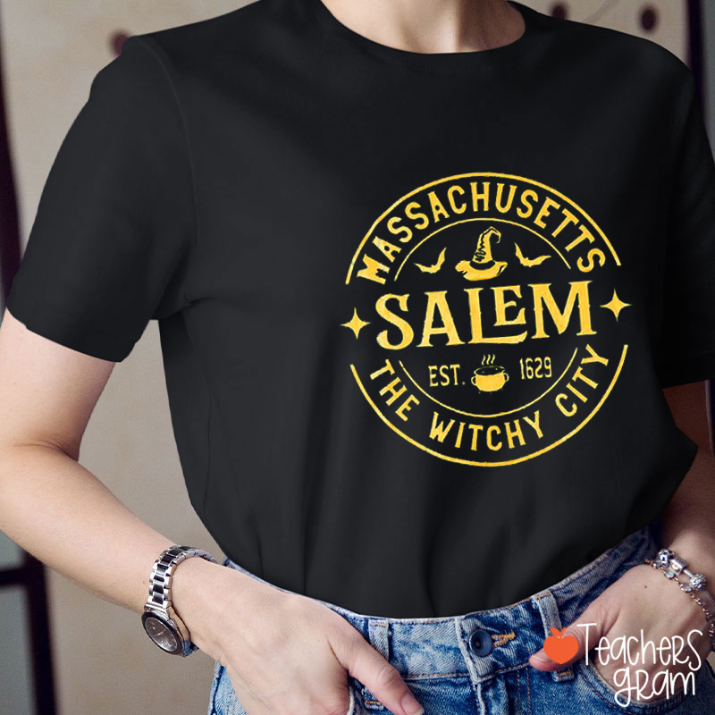 Salem The Witchy City Teacher T-Shirt