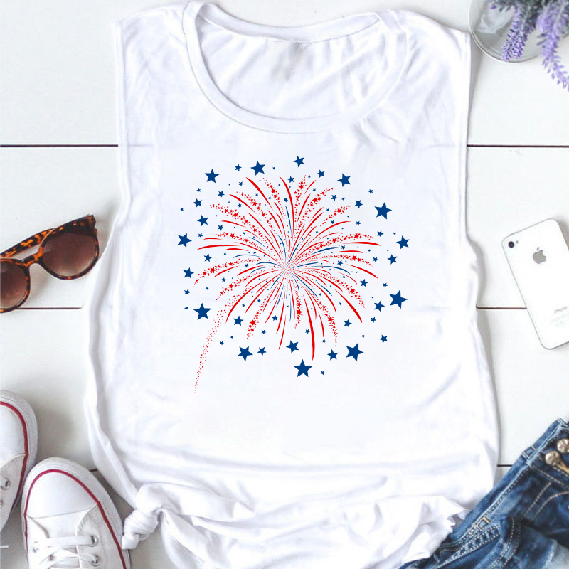 4th Of July Firework Teacher Tank Top