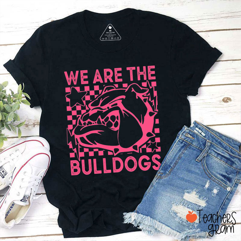 Personalized Mascot We Are The Mascot Checkered Teacher T-Shirt
