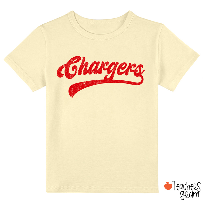 Personalized Mascot Washed And Distressed Print Class T-Shirt