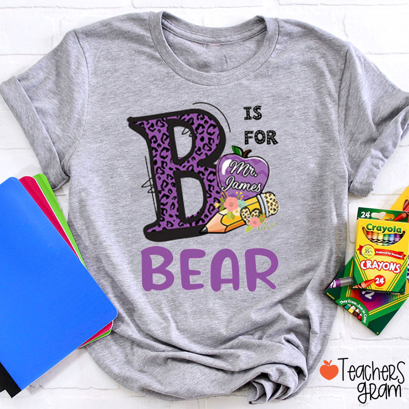 Personalized Letter Is For Mascot Teacher T-Shirt