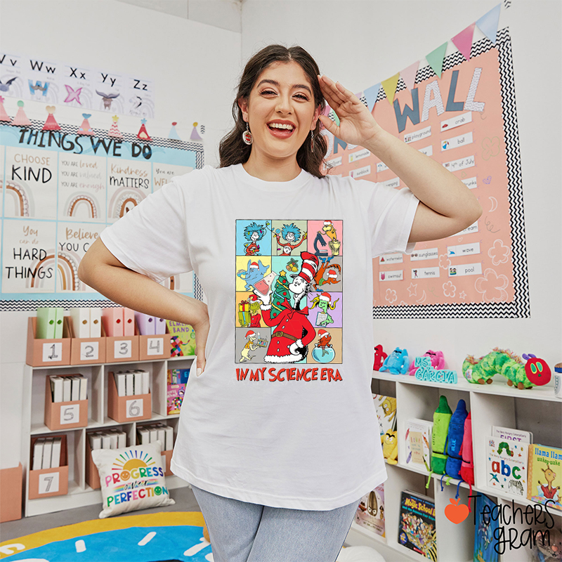 In My Science Era Children's Books Christmas Teacher T-Shirt