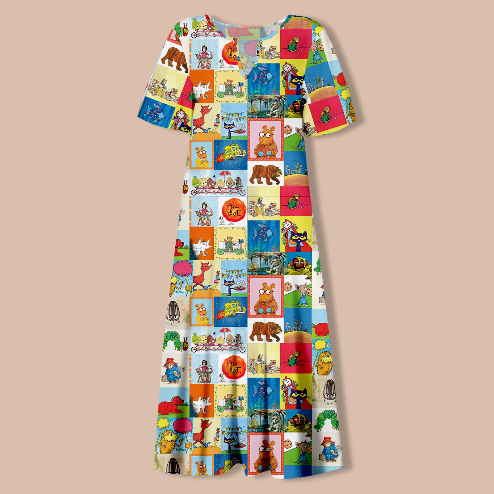 I Still Read Children's Books Teacher V-Neck Long Dress