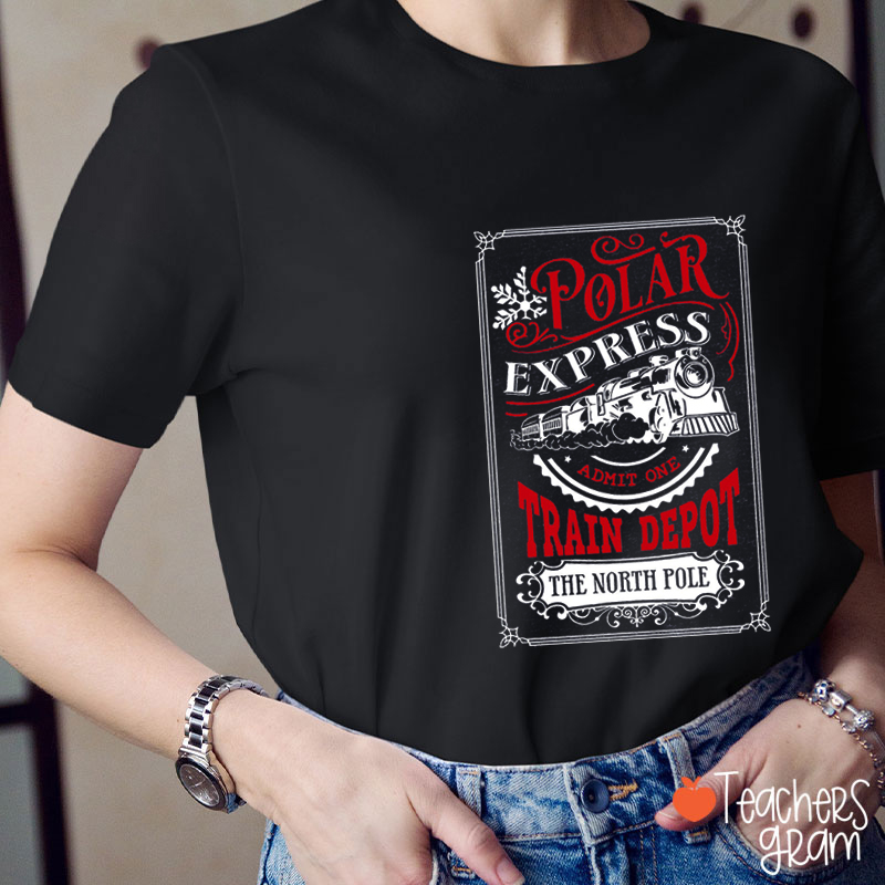 Polar Express Train Depot Teacher T-Shirt