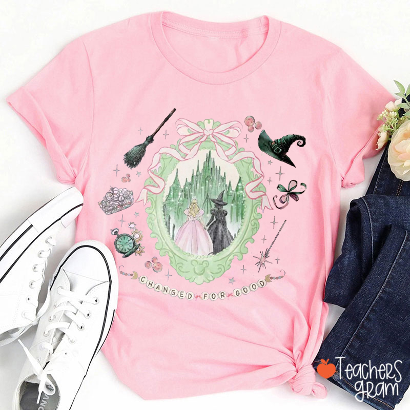 Coquette Bow Wicked Change For Good Teacher T-Shirt