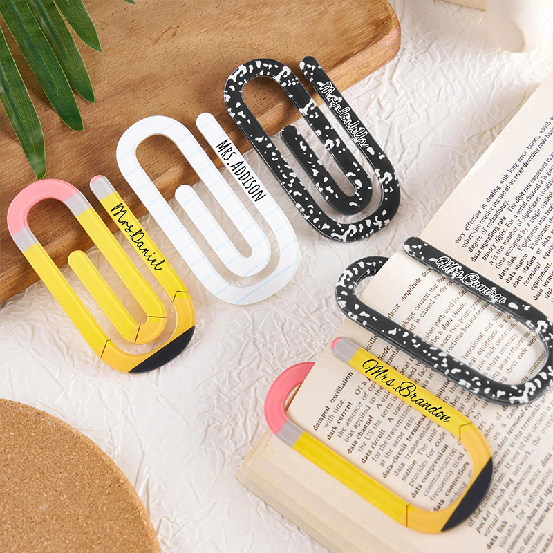 Personalized Jumbo Paper Clip Teacher Bookmark