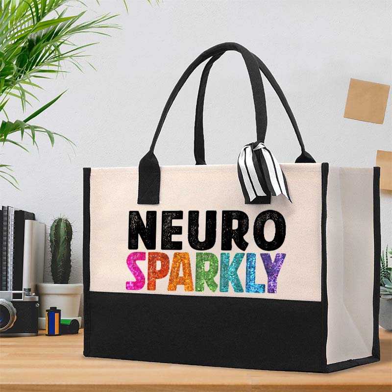 Neuro Sparkly Teacher Cotton Tote Bag