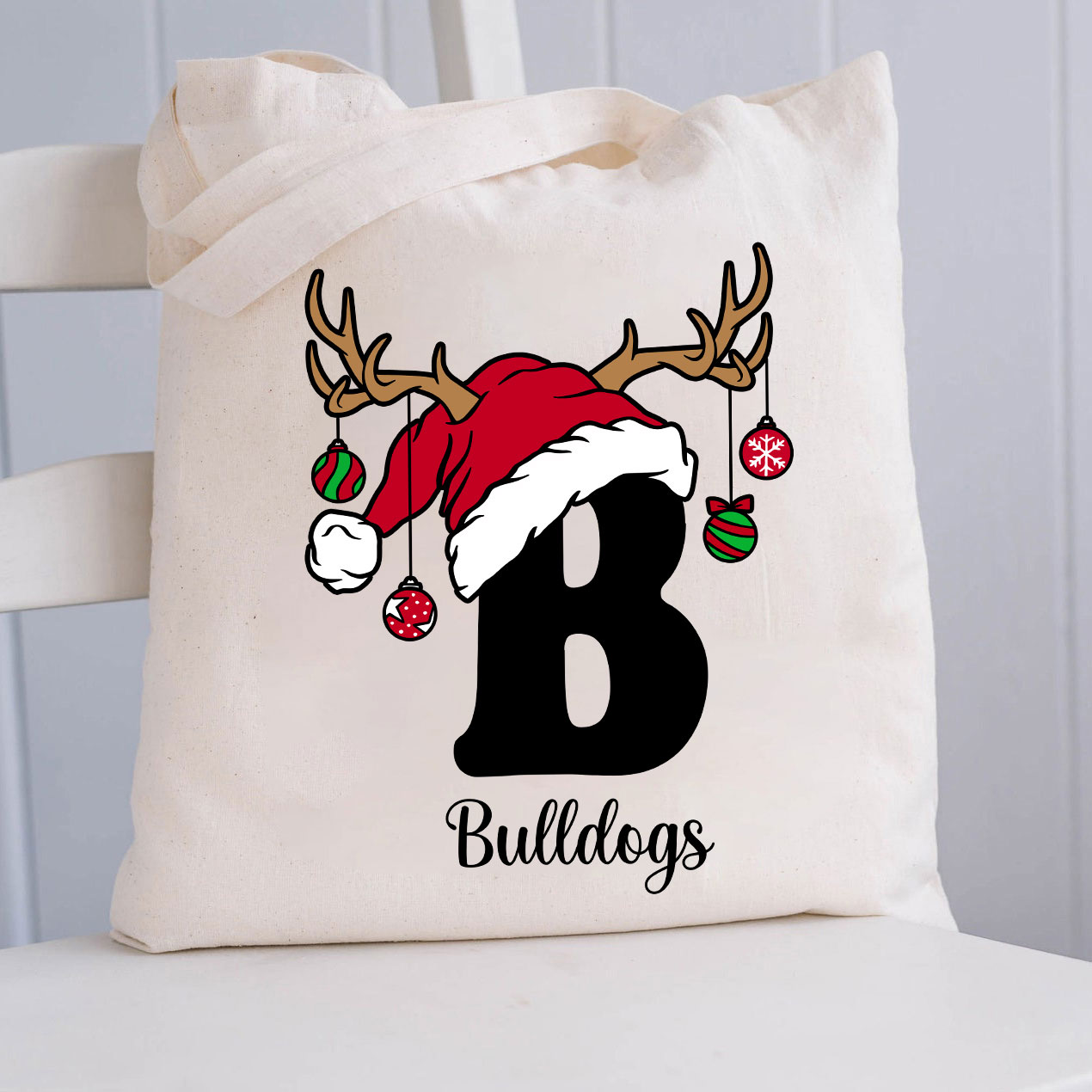 Personalized An Elk Santa Hat Teacher Tote Bag
