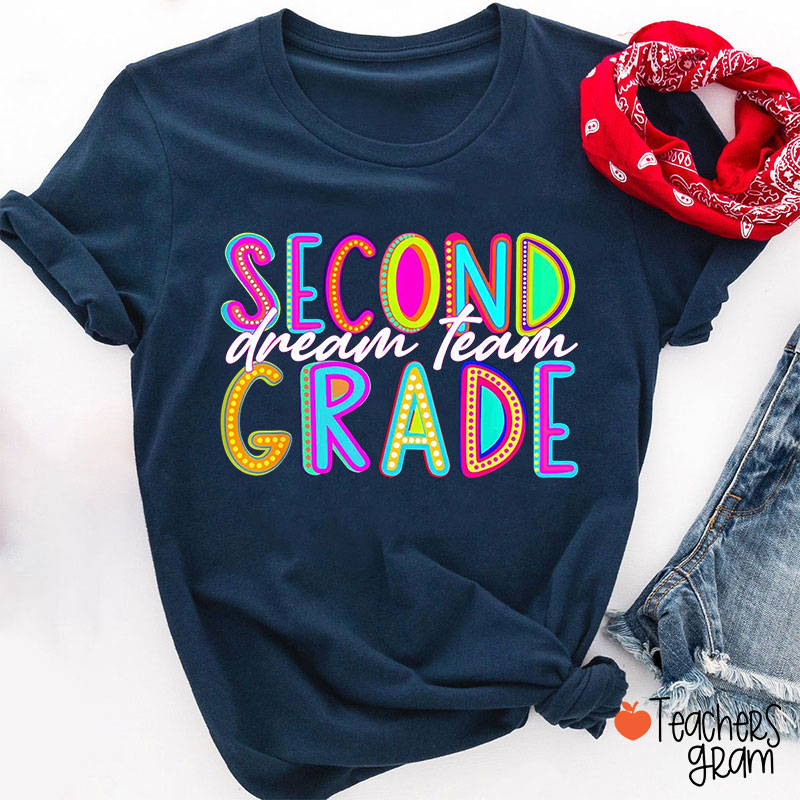 Personalized Grade Light Strip Fluorescent Colorful Teacher T-Shirt