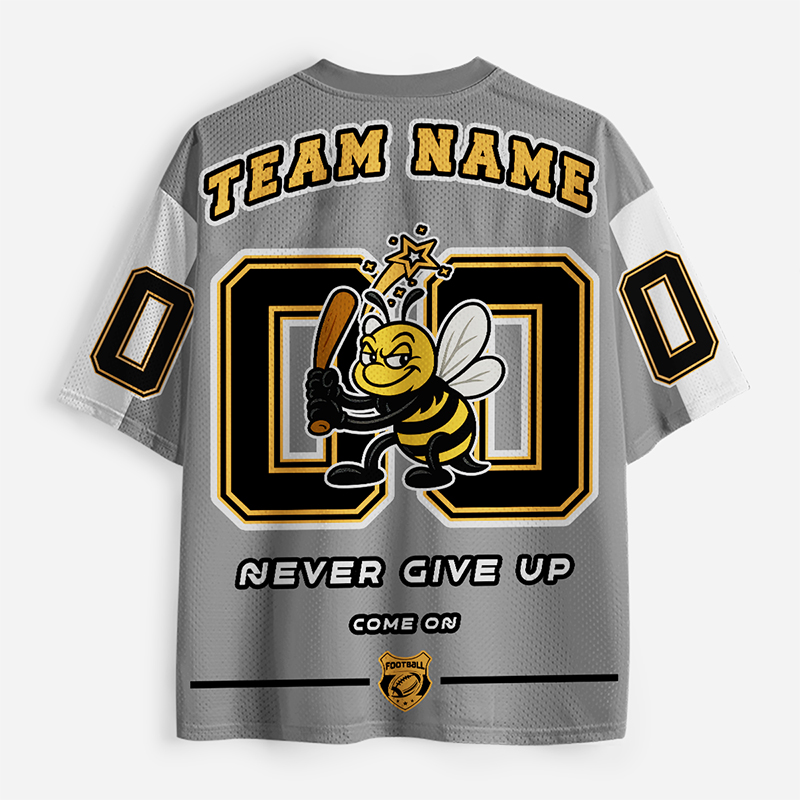 Personalized Team Name And Number Never Give Up Teacher Mesh Jersey
