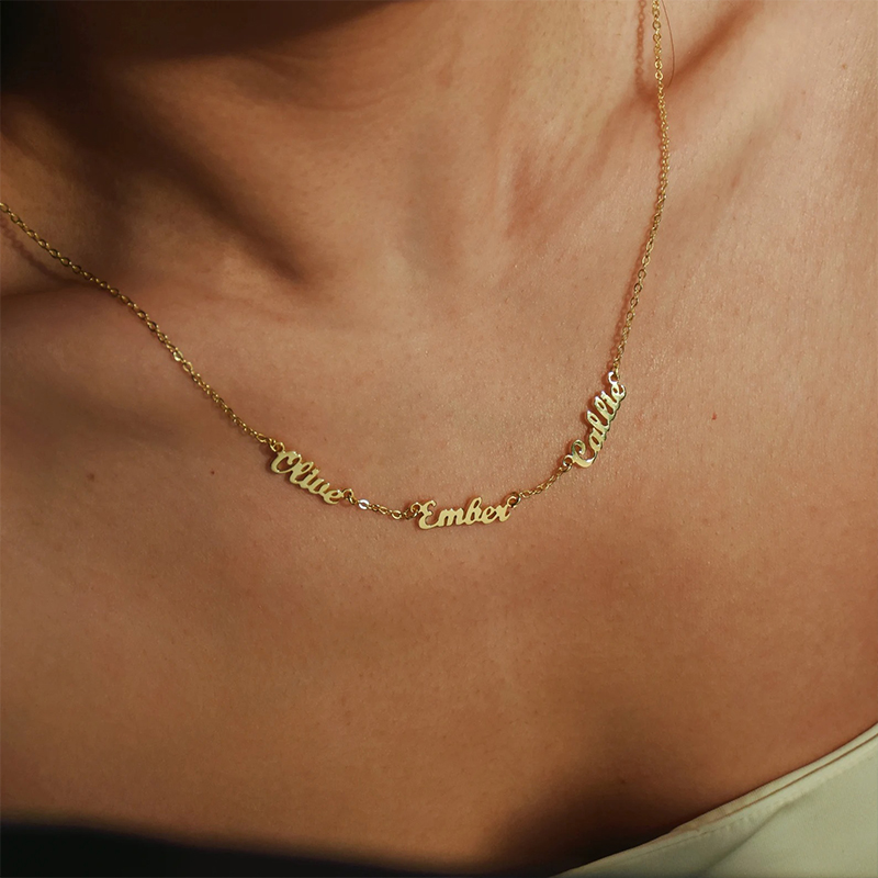 Personalized Multiple Name Teacher Necklace