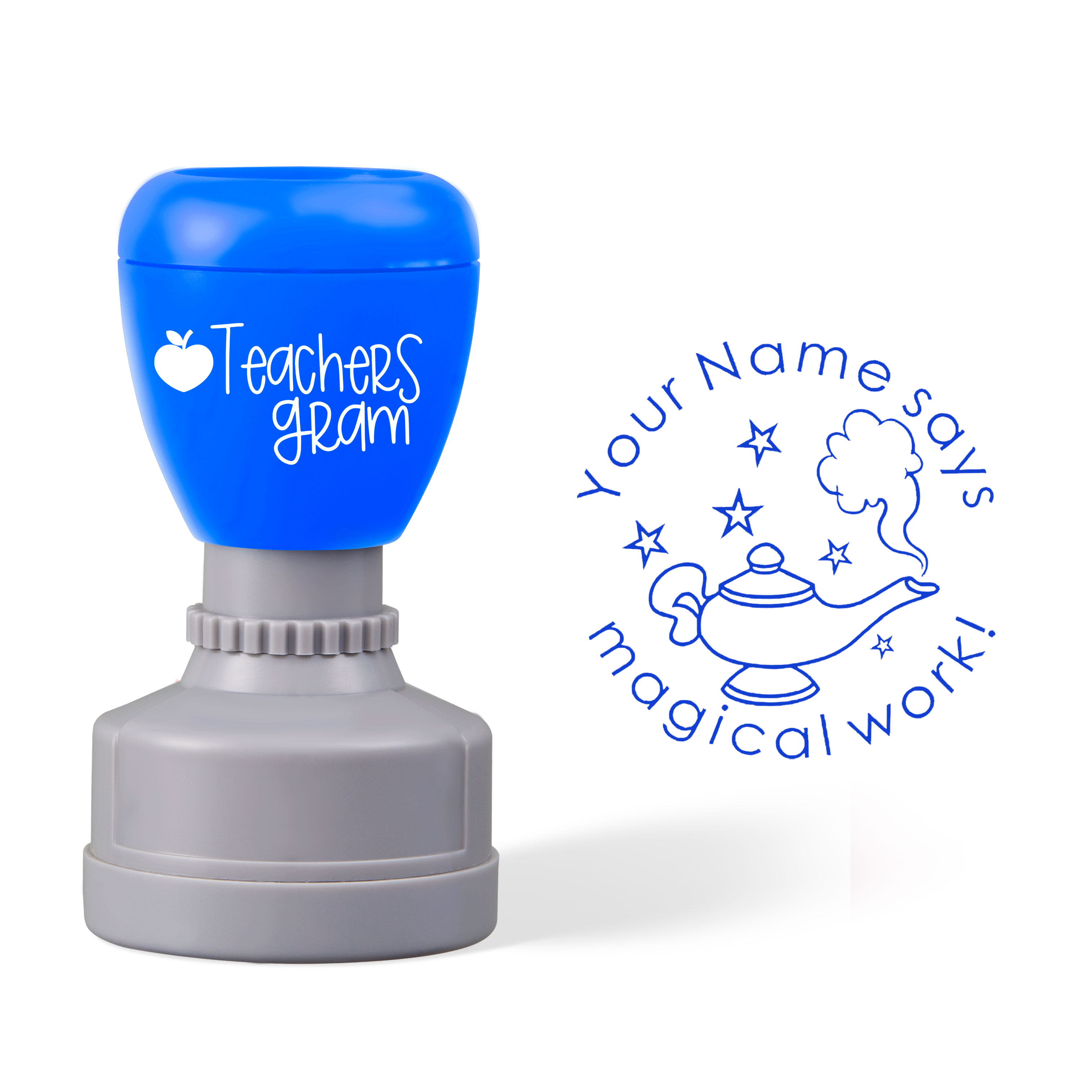 Personalized Name Magical Work Teacher Stamp