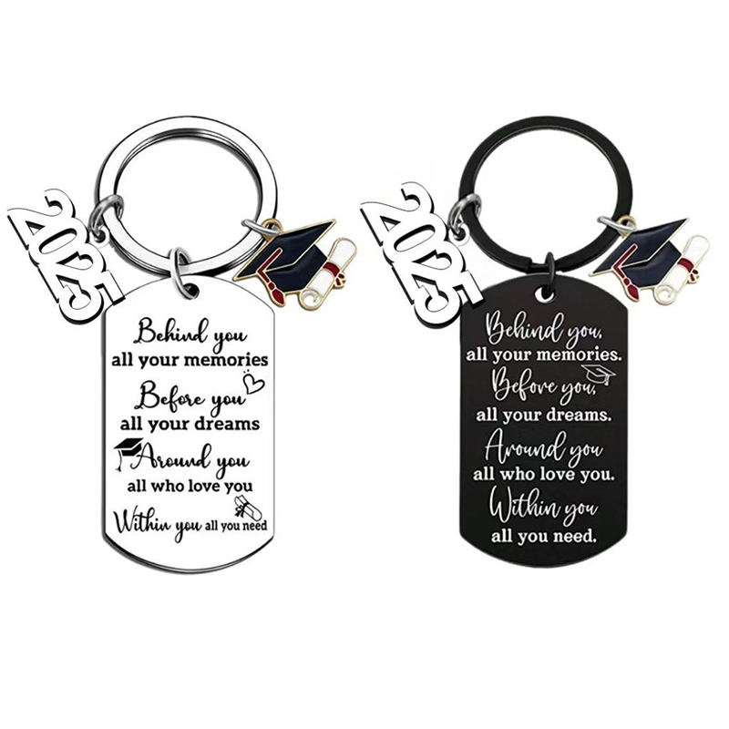 Behind You All Your Memories Teacher Keychain