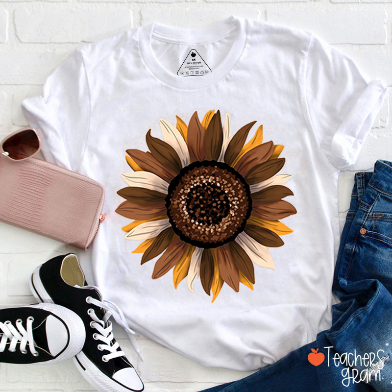 Pretty Fall Sunflower Teacher T-Shirt
