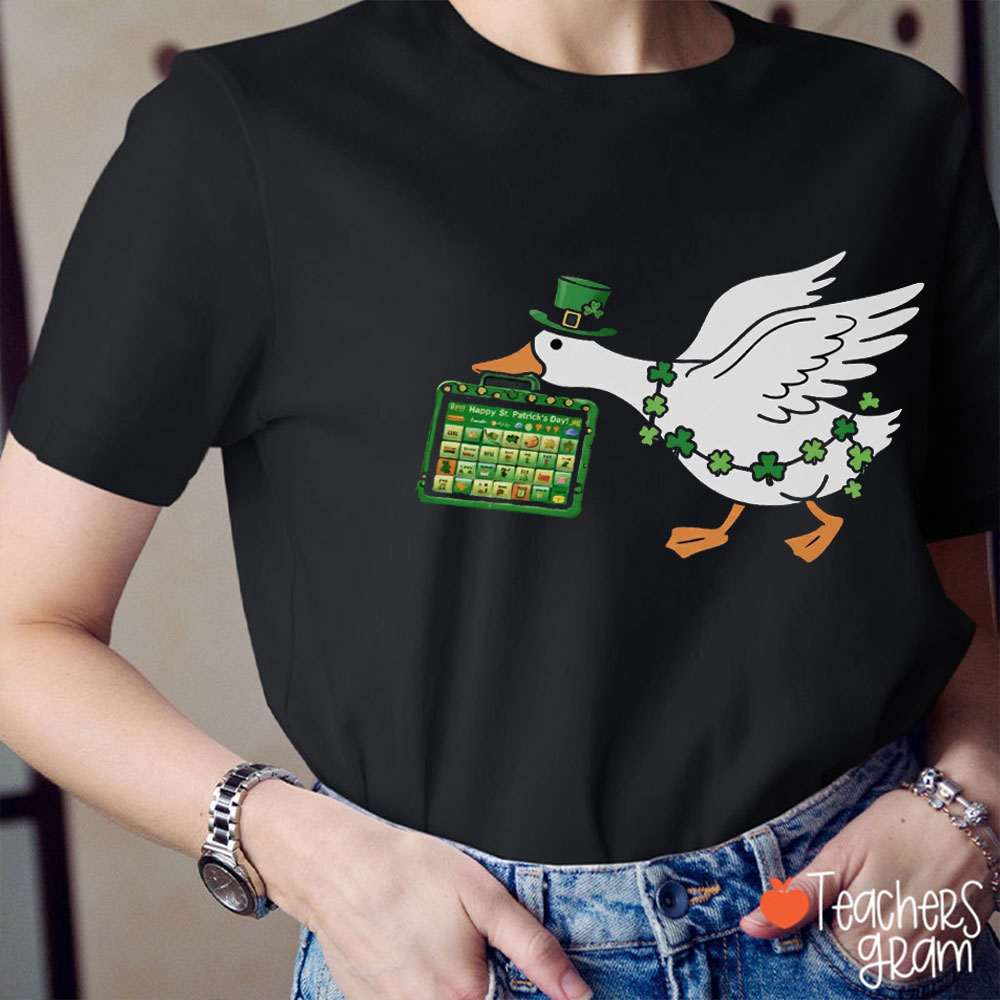 Silly Goose Happy Saint Patrick's Day Teacher T-Shirt