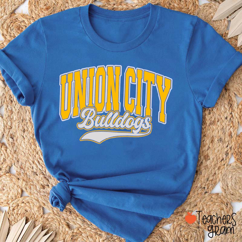 Personalized Mascot And School Name Arched Fonts School Spirit T-Shirt