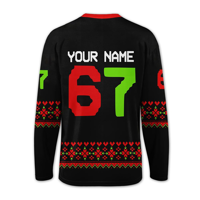 Personalized Name Funny Six Seven Trendy Green Hand Teacher Ugly Knit Sweatshirt