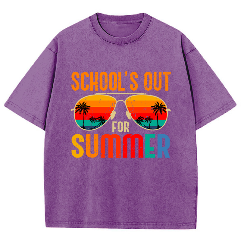 School's Out For Summer Teacher Washed T-Shirt