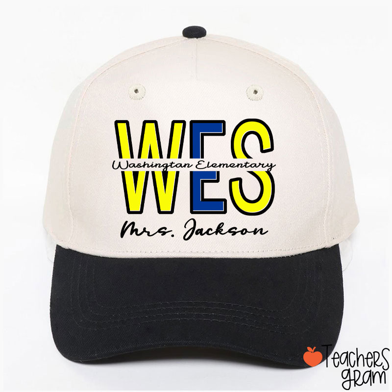 Personalized School Name Abbreviation School Color Teacher Baseball Cap