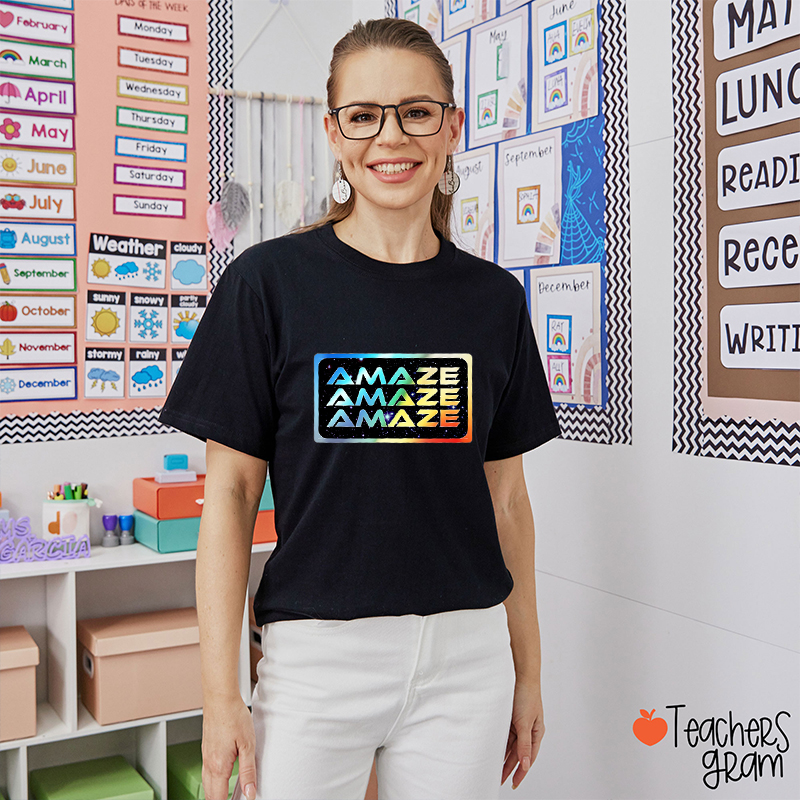 Colorful Amaze Teacher T-Shirt