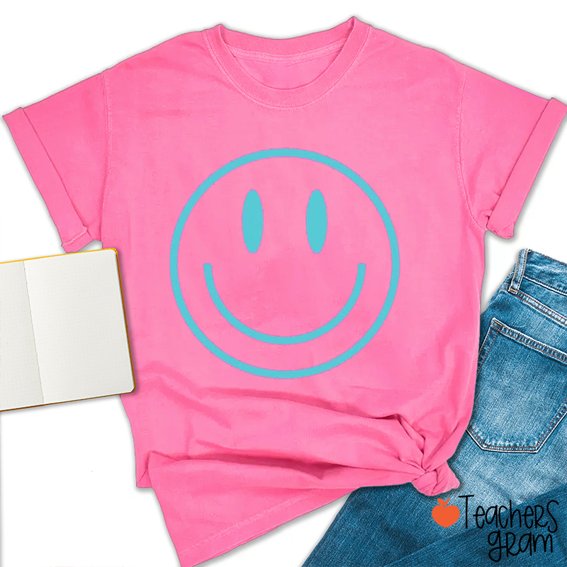 Personalized Comfort Colors Fun Face Teacher T-Shirt