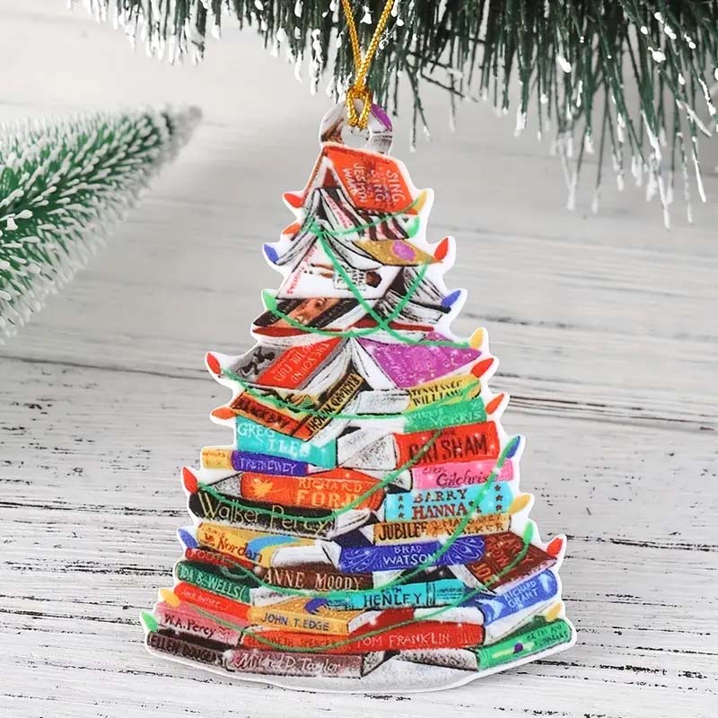 Book Christmas Tree Teacher Christmas Ornament