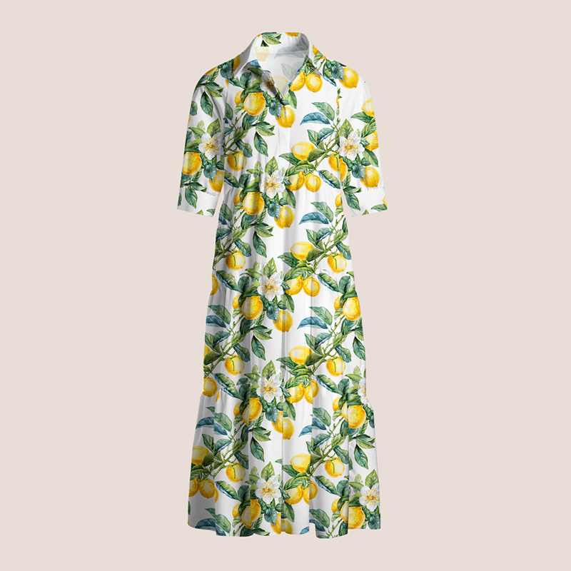 Lemon Summer Teacher Shirtdress