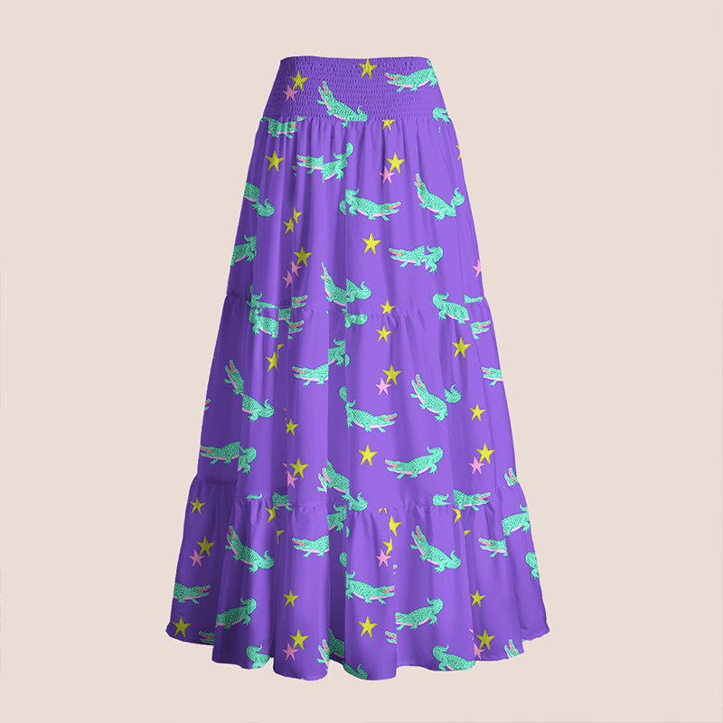 Star Gator Teacher Tiered Skirt