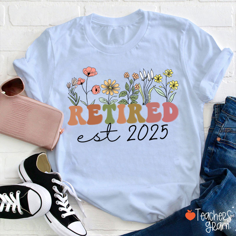Personalized Retired Est Teacher T-Shirt