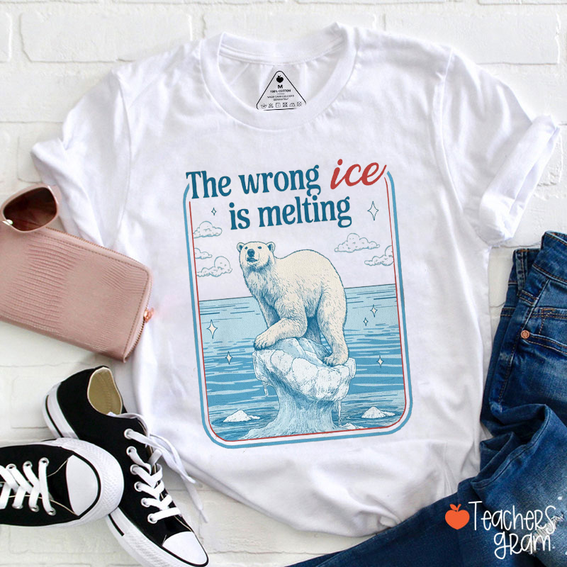 The Wrong Ice Is Melting Teacher T-Shirt