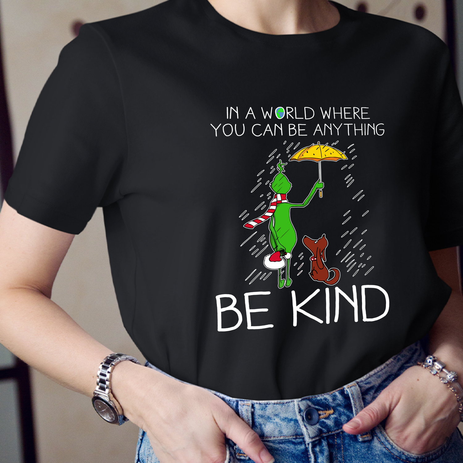 In A World Where You Can Be Anything Be Kind Teacher T-Shirt