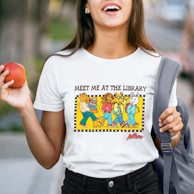 Meet Me At The Library Teacher T-Shirt