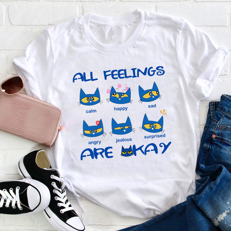 All Feelings Are Okay Teacher T-Shirt