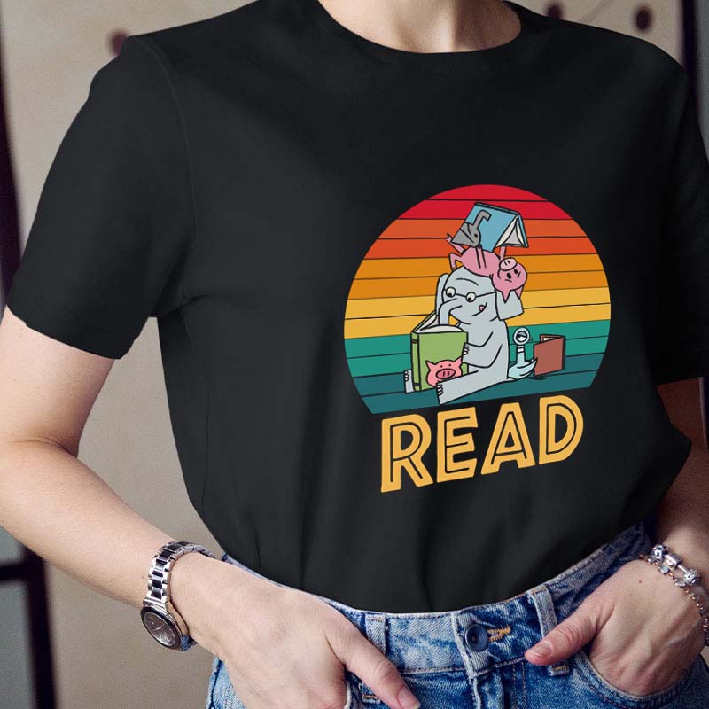 Retro Read Teacher T-Shirt
