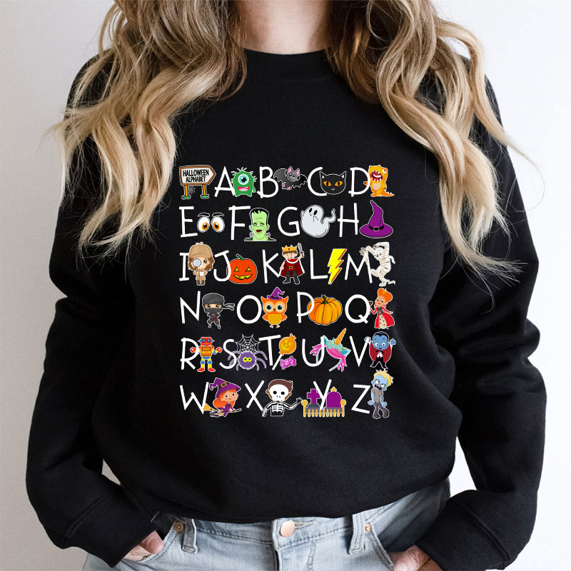 Halloween Alphabet Teacher Sweatshirt