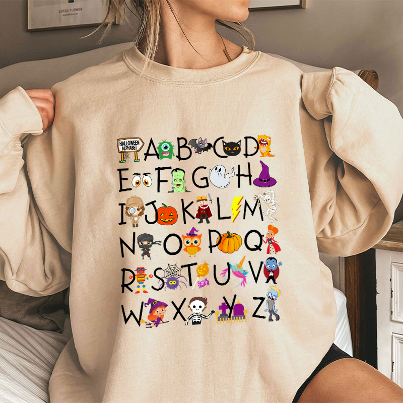 Halloween Alphabet Teacher Sweatshirt