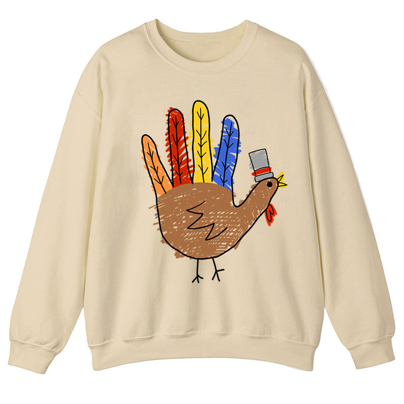 Hand Painted Turkey Teacher Sweatshirt