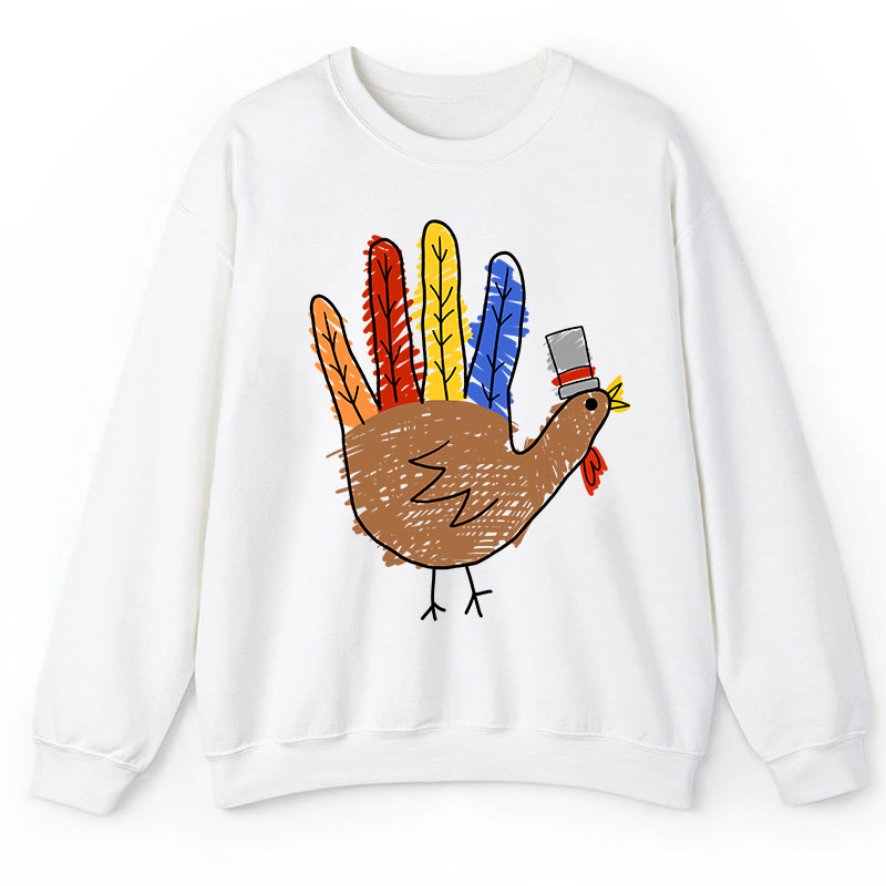 Hand Painted Turkey Teacher Sweatshirt